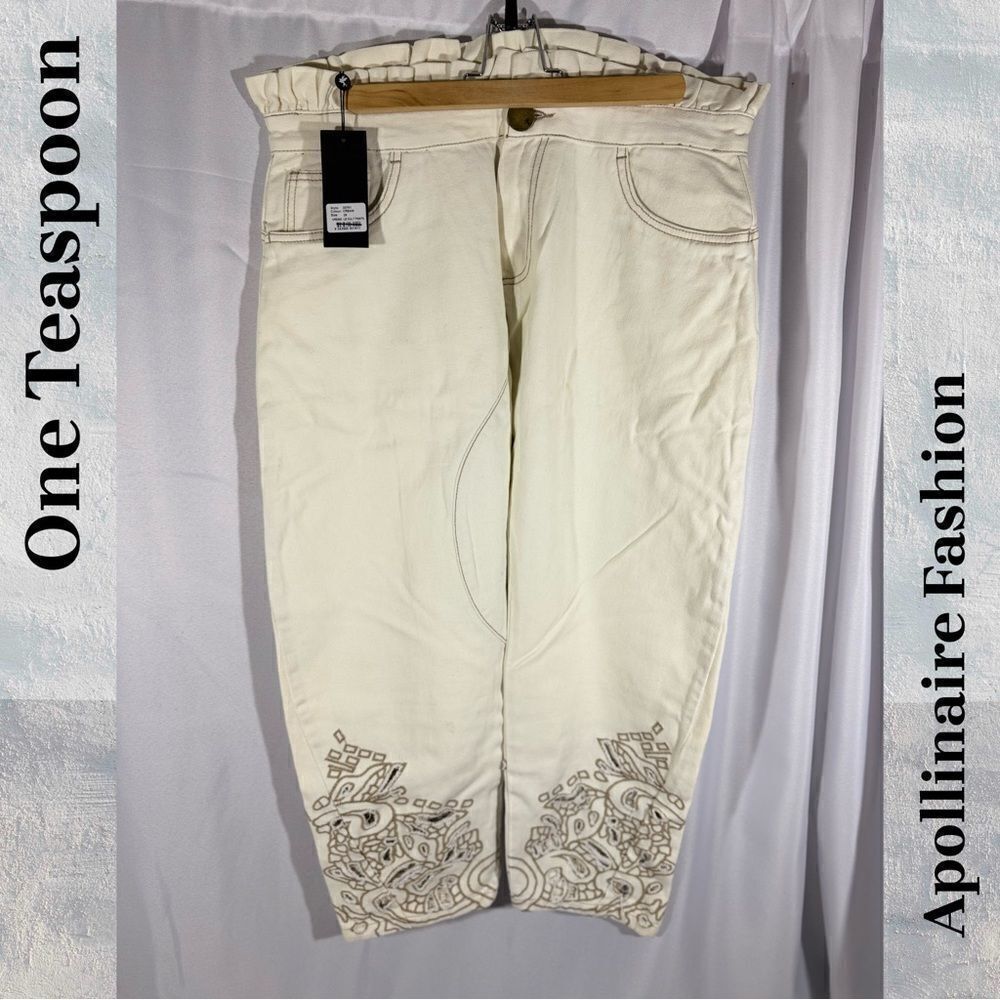 ONE TEASPOON LE CULT PANTS IN CREAM SIZE 29 NWT